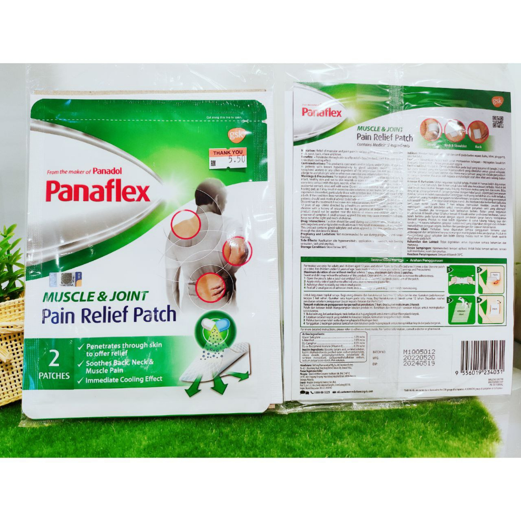 PANAFLEX PAIN RELIEF PATCH 止痛贴布2patches/pouch - RM5.50 | Shopee Malaysia