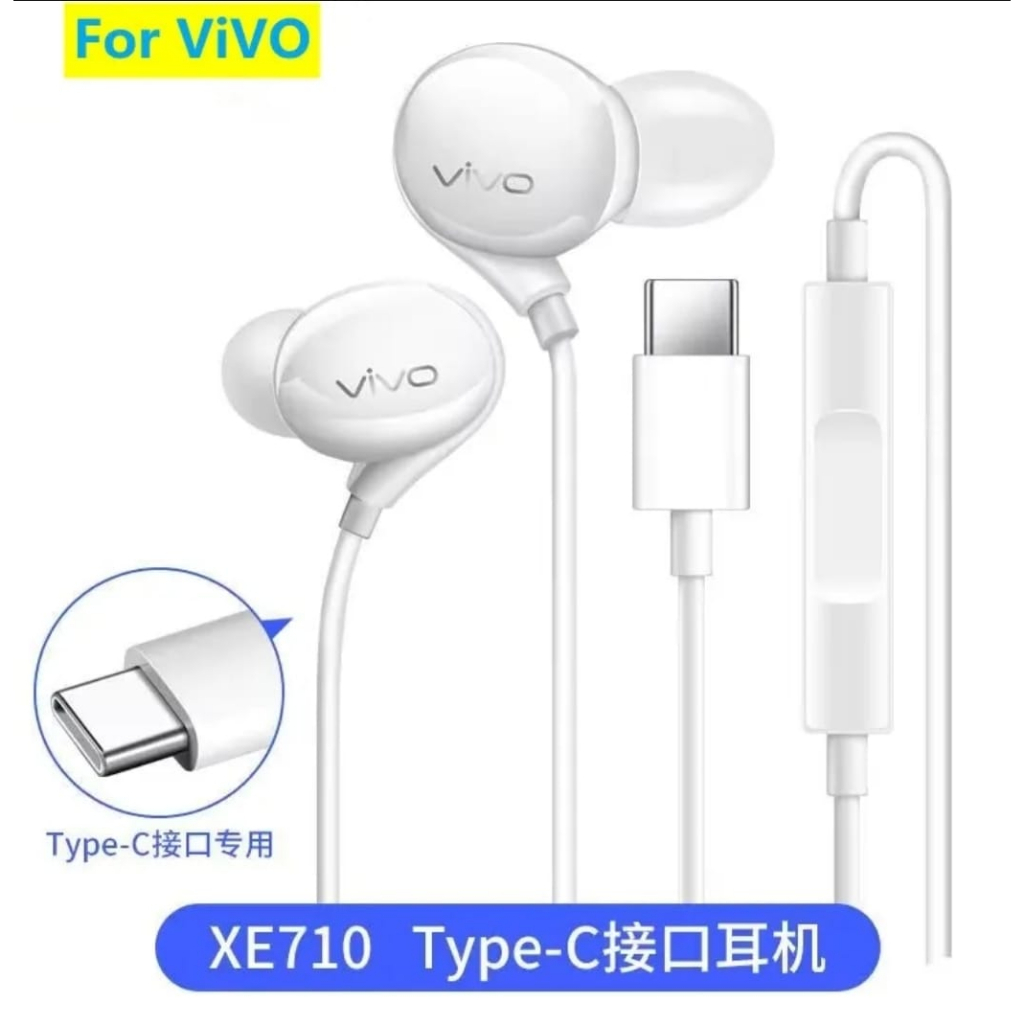 100 original VIVO X50 Earphone X21 Microphone In Ear Wire Handsfree