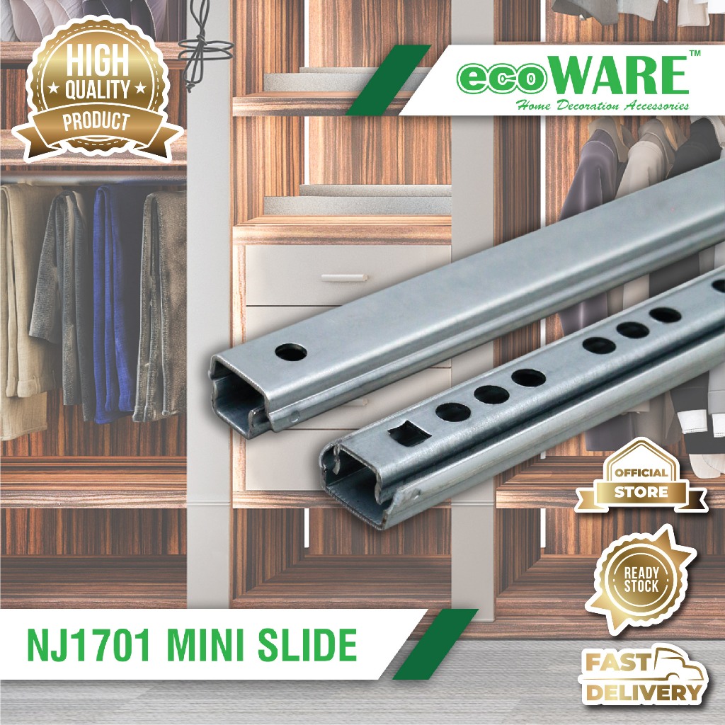 ecoWARE NJ1701 Mini Slide Side Mounted Drawer Slide Keyboard Drawer ...