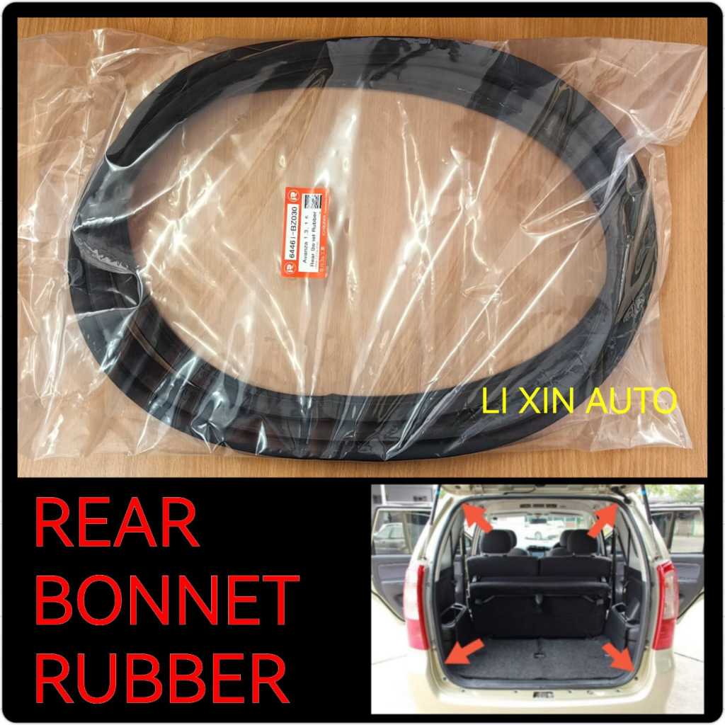 TOYOTA AVANZA 2004-2011 REAR BONNET RUBBER TAIL GATE TRUNK LID RUBBER ...