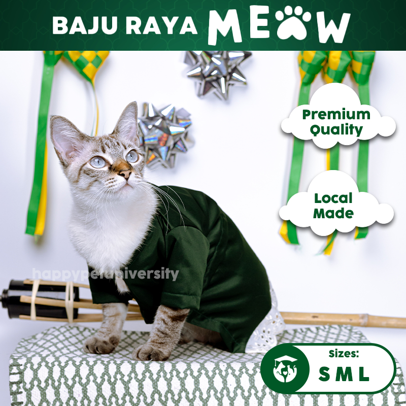 [BUATAN MAS] GREEN Premium Baju Kurung Kucing Baju Melayu Baju Raya ...
