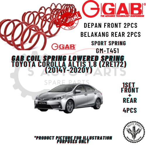 TOYOTA ALTIS 1.8 (ZRE172) (2014Y-2020Y) (SET-PCS4 )GAB SUPER SPORT ...