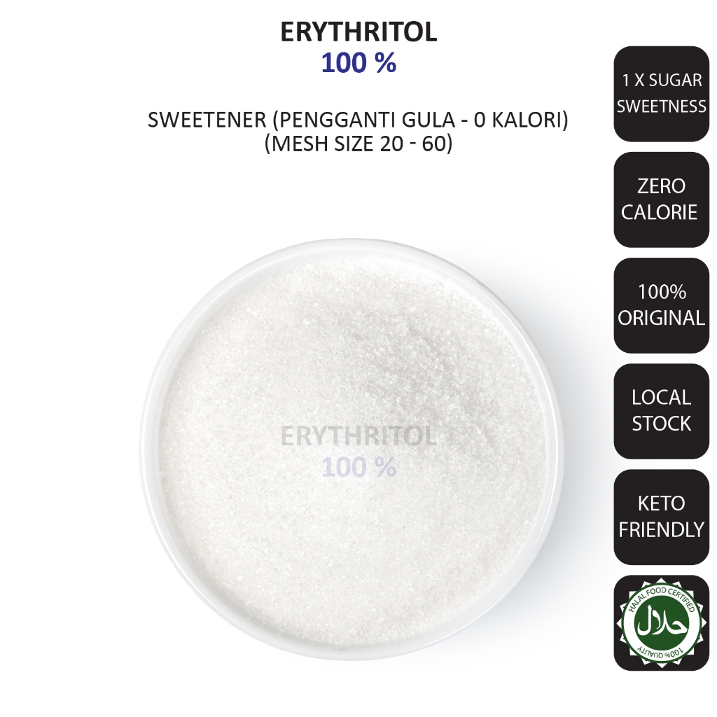 Zero Calorie Sugar Erythritol, Monk Fruit Luo Han Guo, Stevia, Allulose