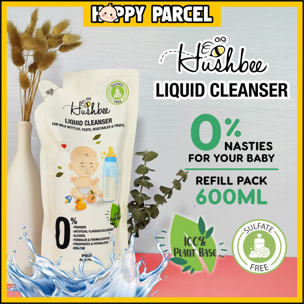 HUSHBEE Baby Bottle Cleanser (600ml Refill Pack) Baby Milk Bottle