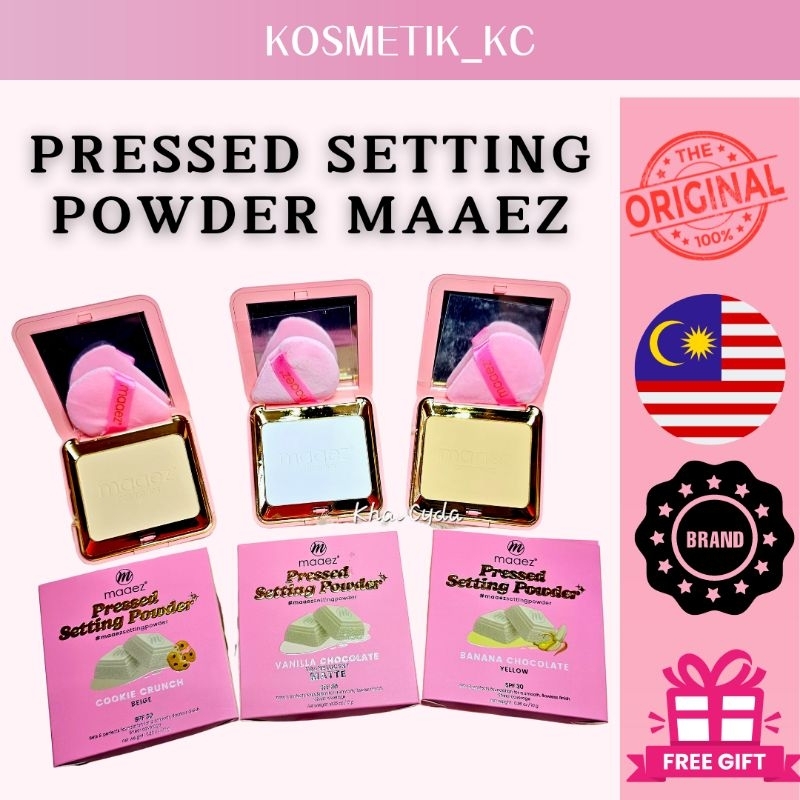 MAAEZ PRESSED SETTING POWDER MAAEZ MATTE VANILA CHOCOLATE | Shopee Malaysia