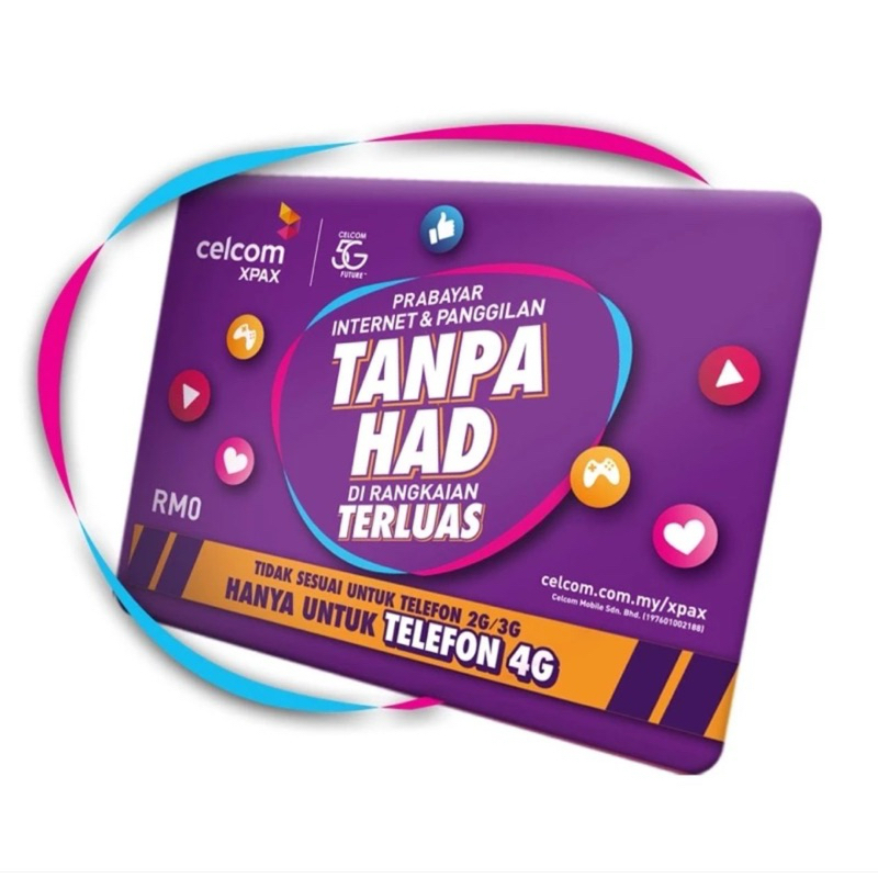 Xpax NEW Prepaid Sim Card Unlimited Unlimited Call to