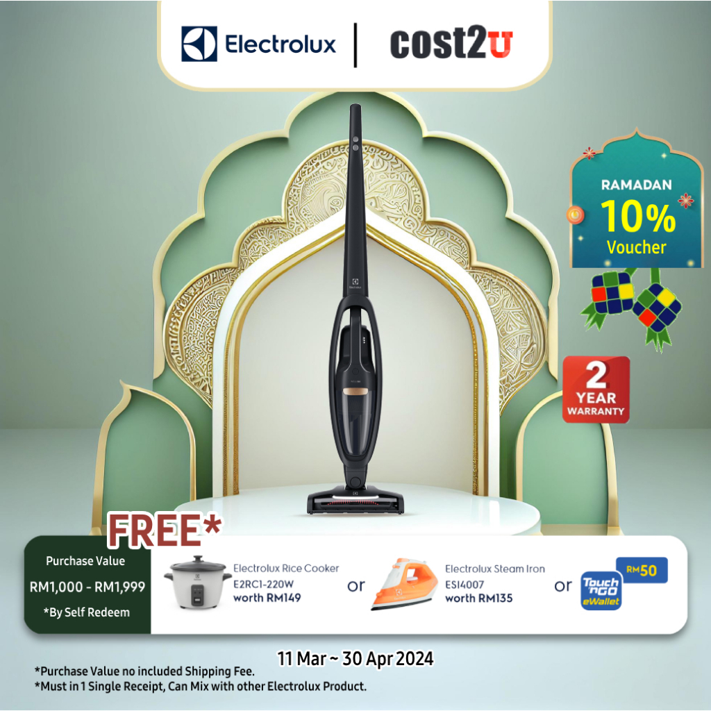 Electrolux Well Q6 Bagless Handstick Vacuum Cleaner (18V) WQ611OGG