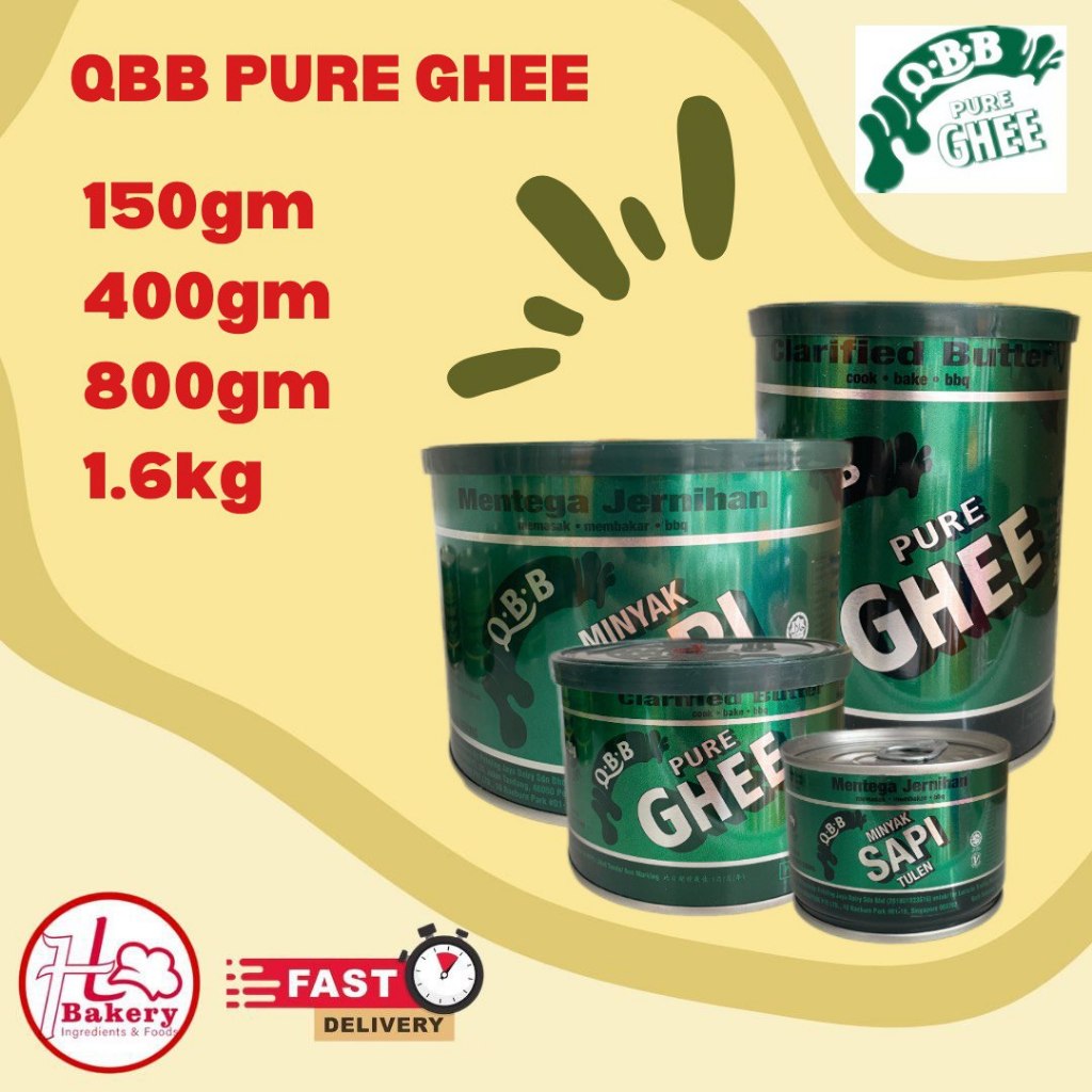 QBB PURE GHEE MINYAK SAPI 150GM / 400GM / 800GM / 1.6KG | Shopee Malaysia
