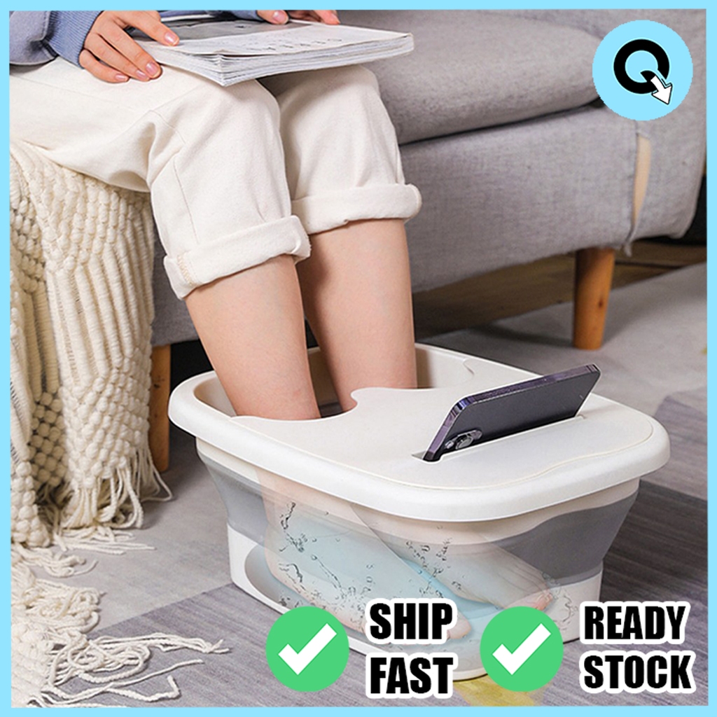 QFL Foot Bucket Foldable Foot Bath Soak Massage Bucket Spa Basin Feet ...
