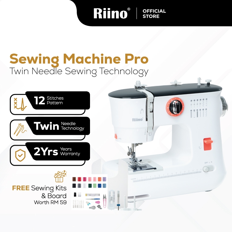 Riino Twin Needle Sewing Machine Pro Upgraded Dual Speed SEW06 Shopee