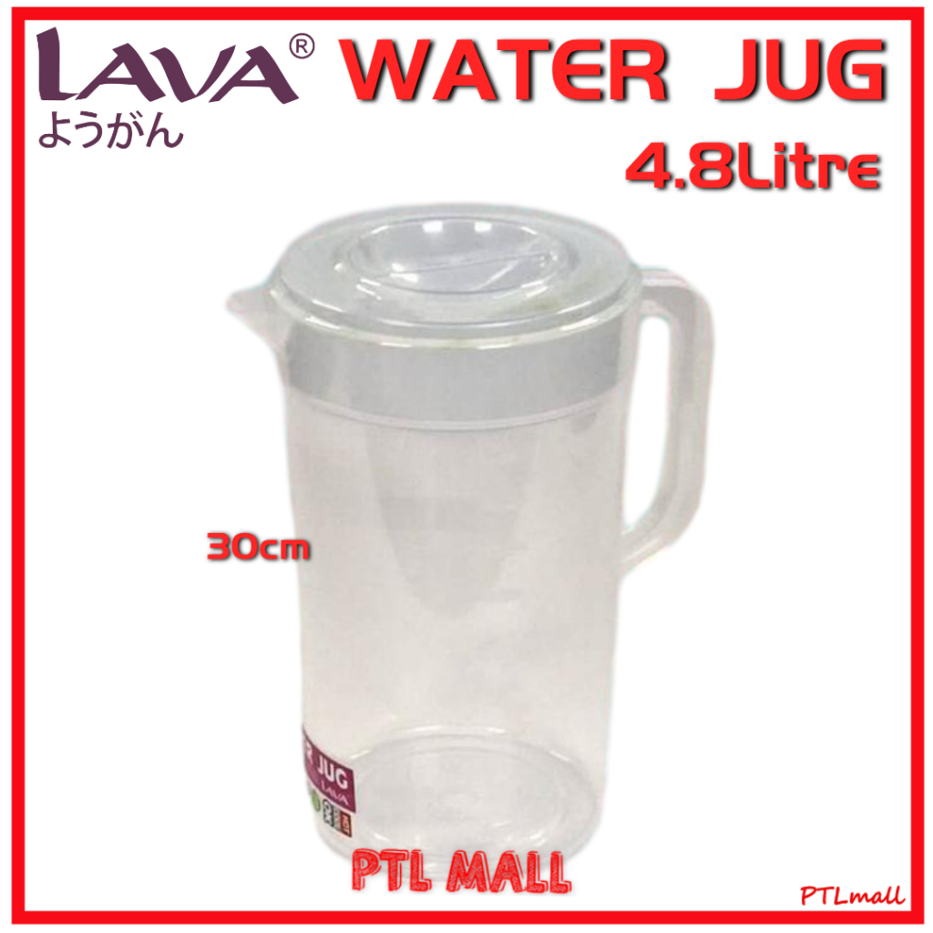 LAVA WJ48-23 Plastic Water Jug 4.8L Kitchen Serving Drink Container ...