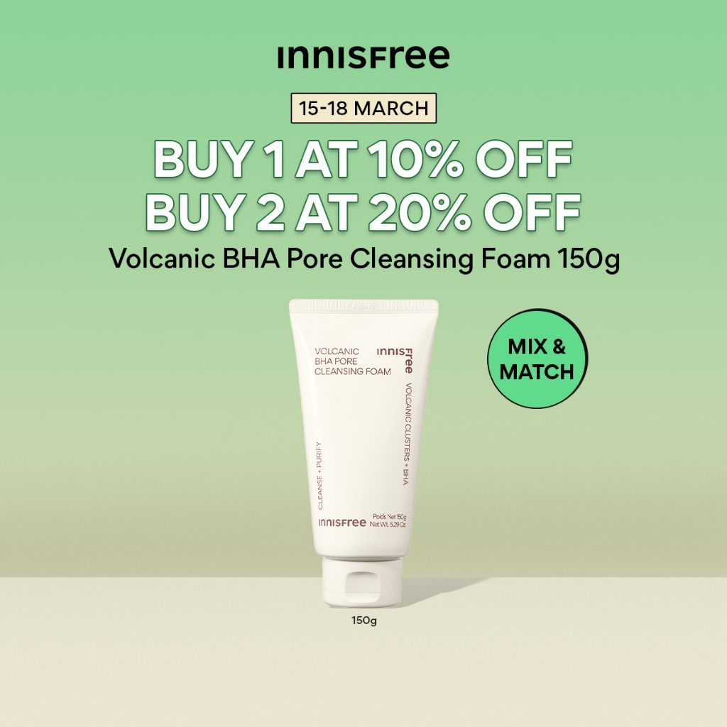 [15-18 MAR] INNISFREE Volcanic BHA Pore Cleansing Foam | Shopee Malaysia