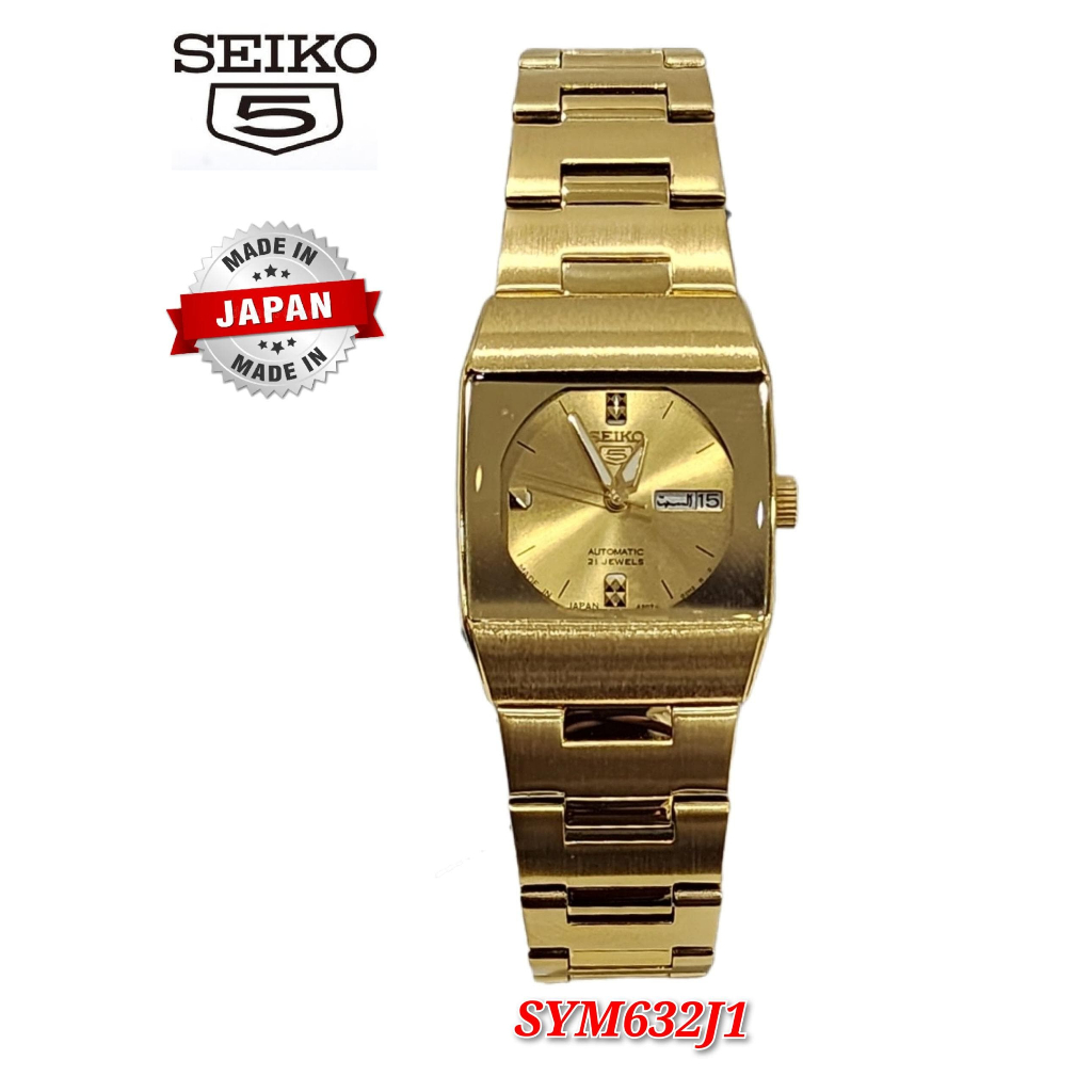SEIKO 5 Automatic Gold Tone SYM632J1 Women Lady Watch | Shopee Malaysia