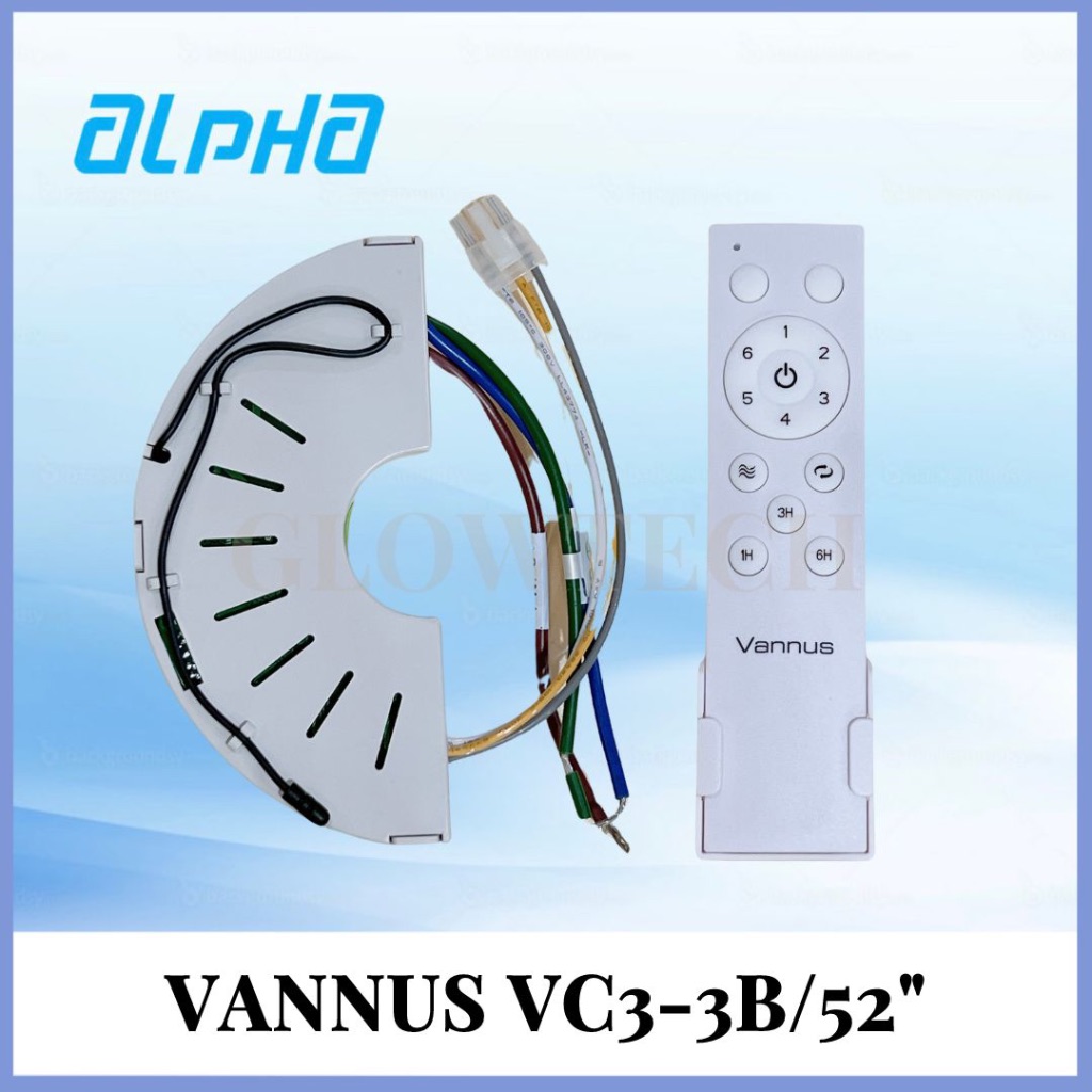 [ORIGINAL] ALPHA Ceiling Fan PCB Vannus VC3 3B/52'' REMOTE CONTROL VN