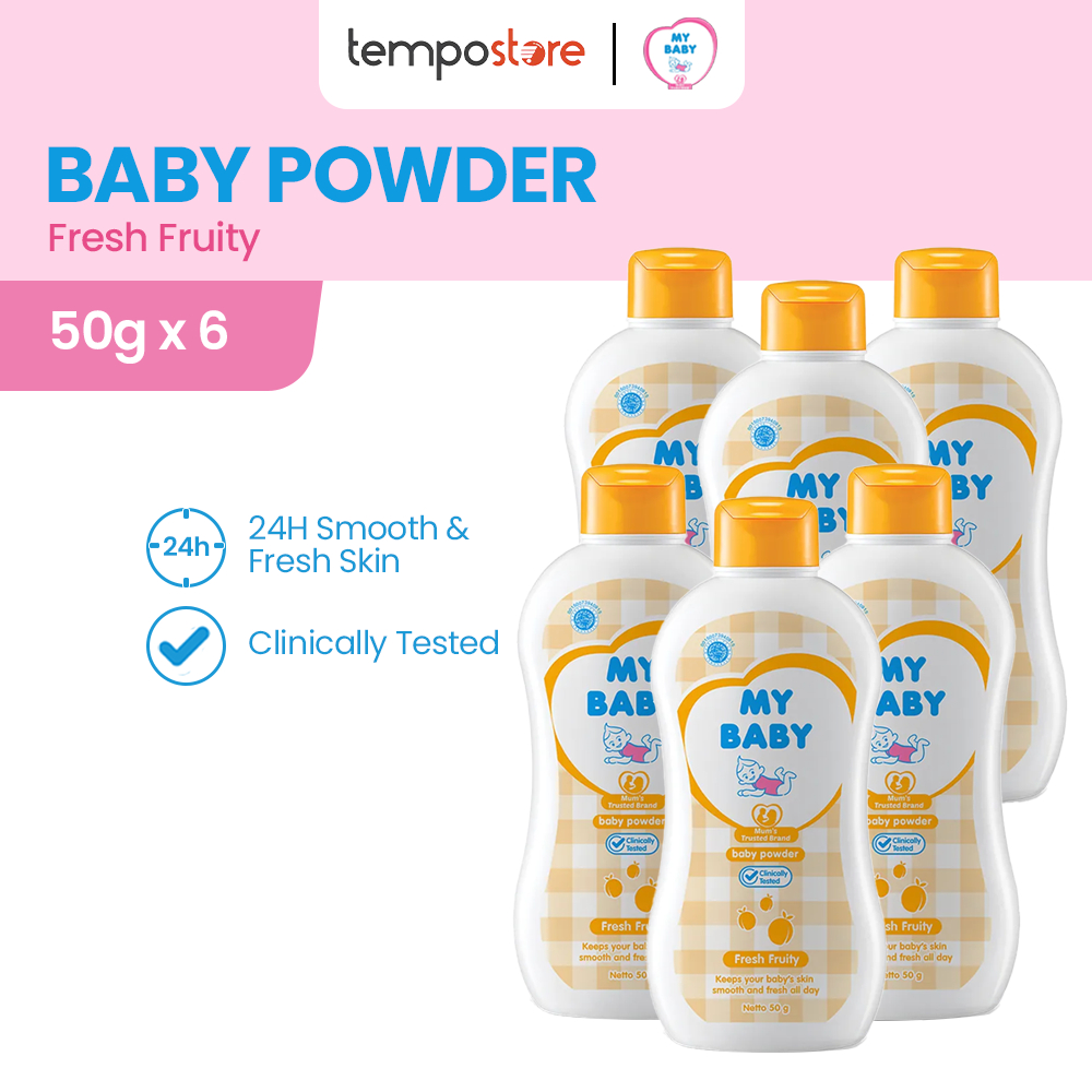 My Baby Powder Fresh Fruity (50g x 6 Pack/Bundle) | Shopee Malaysia