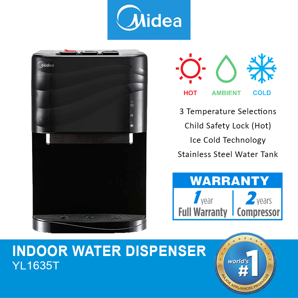 MIDEA WATER DISPENSER TABLE TOP BLACK YL1631T (1 YEAR WARRANTY