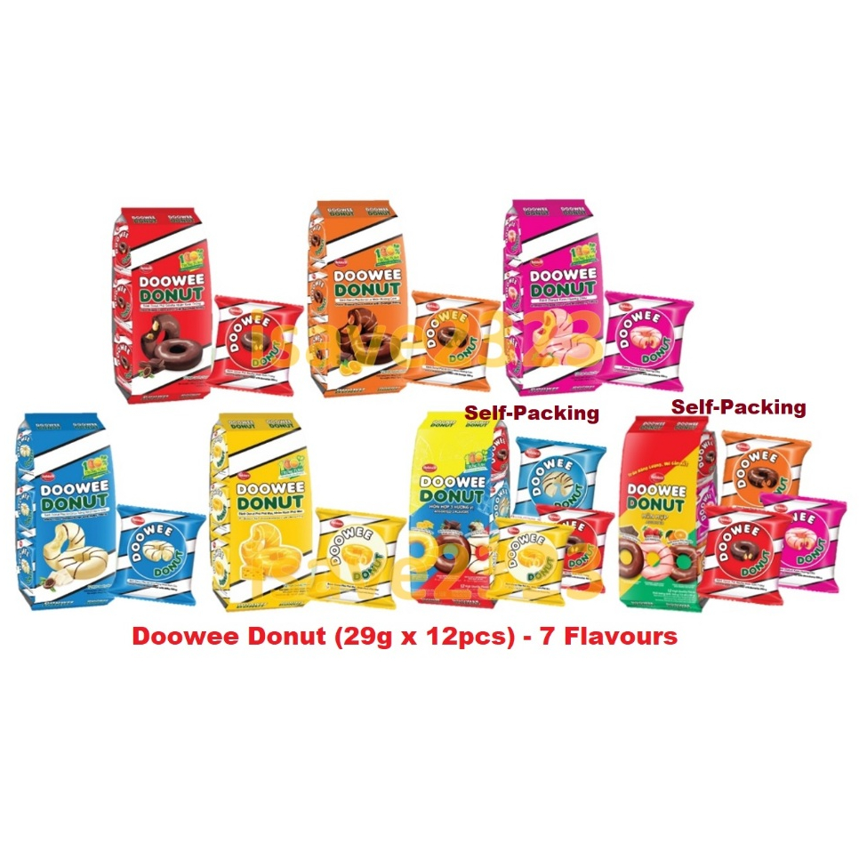 [halal] Rebisco Doowee Donut 29g X 12 Pcs 7 Flavours Shopee Malaysia