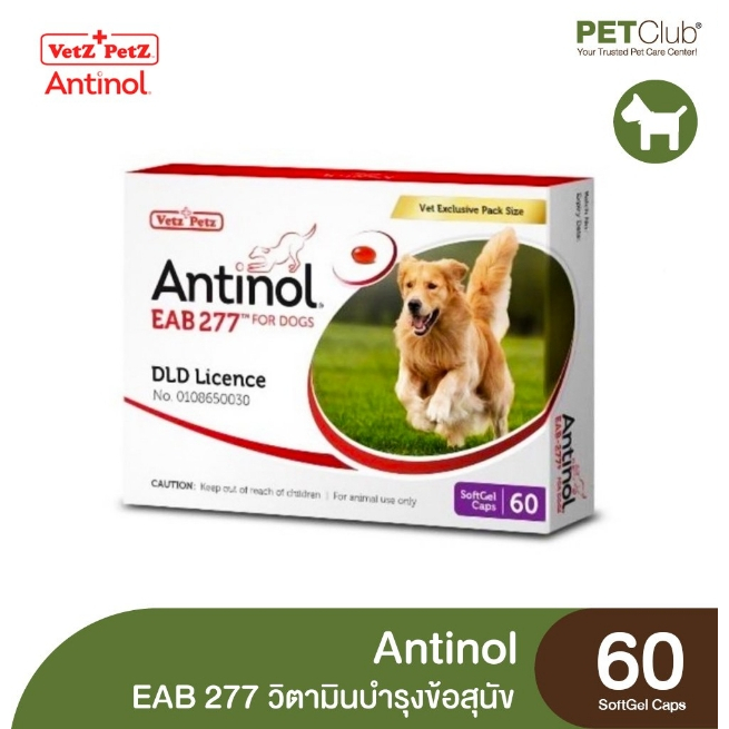 ANTINOL Rapid Dog 60 Capsules Proven Joints Supplement Arthritis (1 box