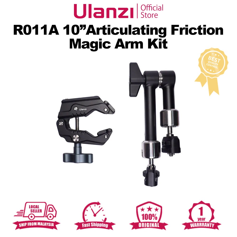 Ulanzi HD01 R011A 10’’Articulating Friction Magic Arm Kit T018 T004