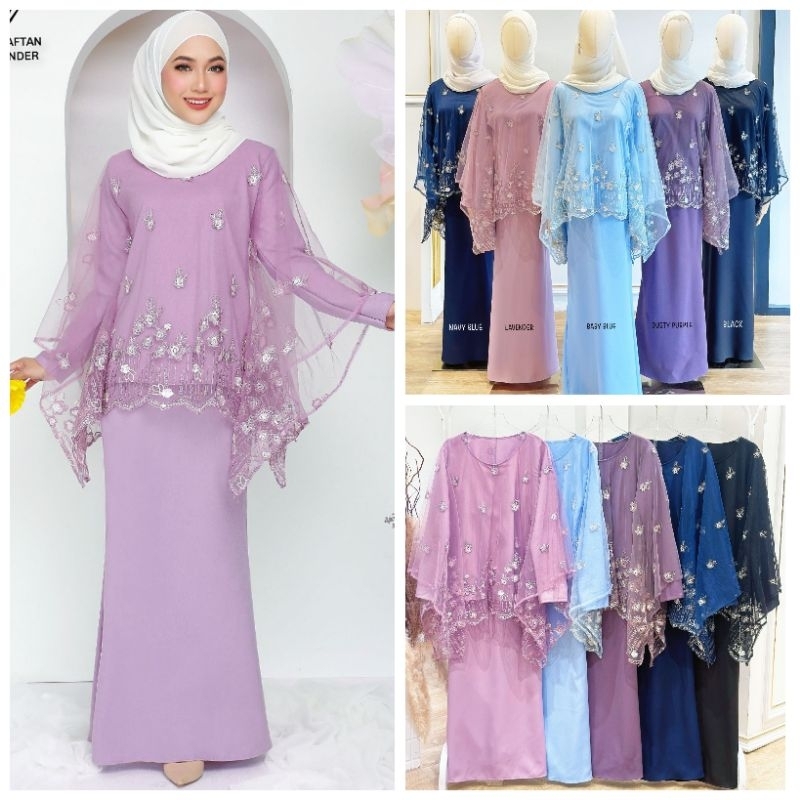 Risha Kaftan Kurung Modern! Baju Kurung Lace! Kurung Kaftan 9139! Mini ...