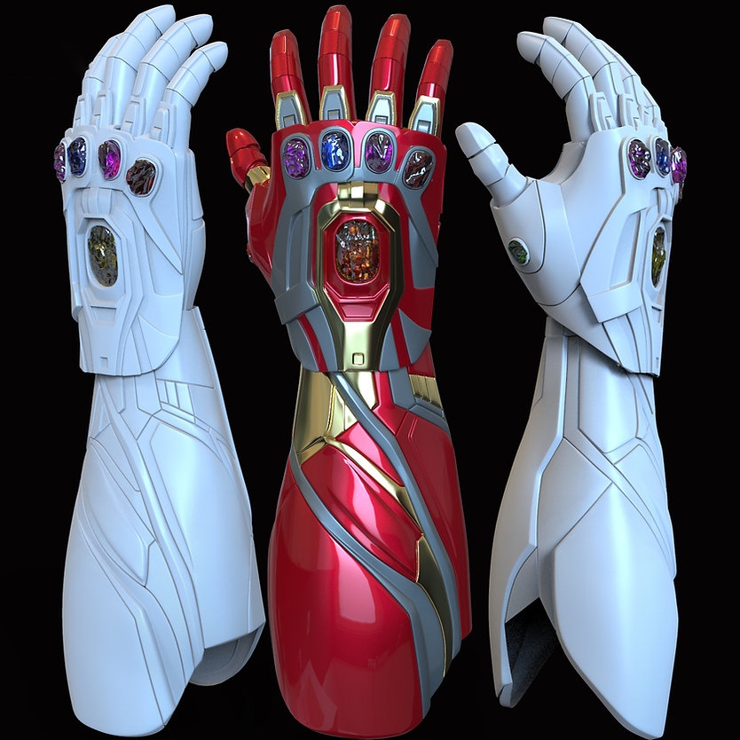 Iron Man Mark LXXXV MK 85 Nano Infinity Gauntlet 3D Printable Model STL ...