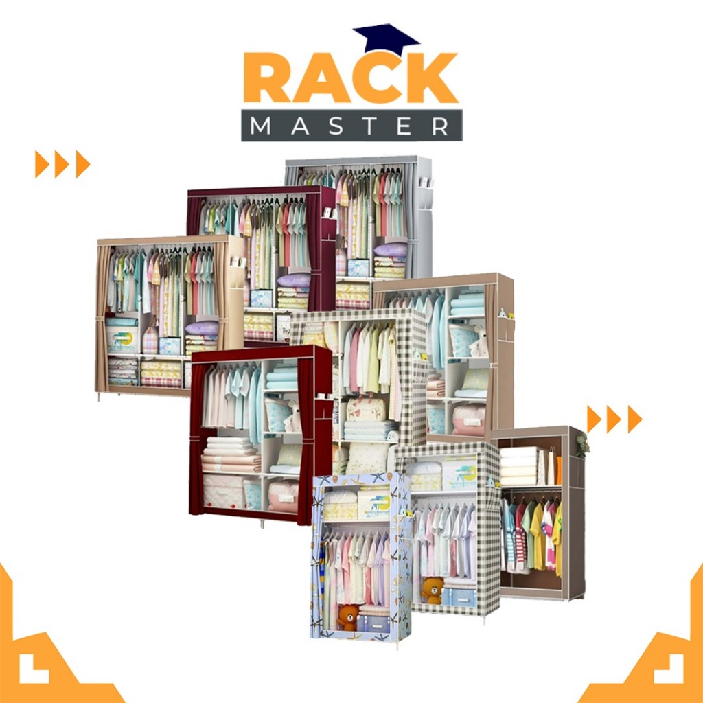 𝗥𝗔𝗖𝗞 𝗠𝗔𝗦𝗧𝗘𝗥 Household Almari Baju Rack Clothes Organization Storage ...