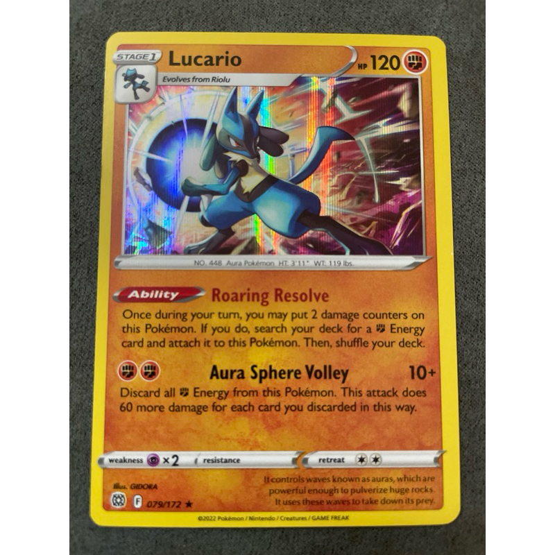 Pokemon Card Brilliant Stars 079/172 Holo Lucario | Shopee Malaysia