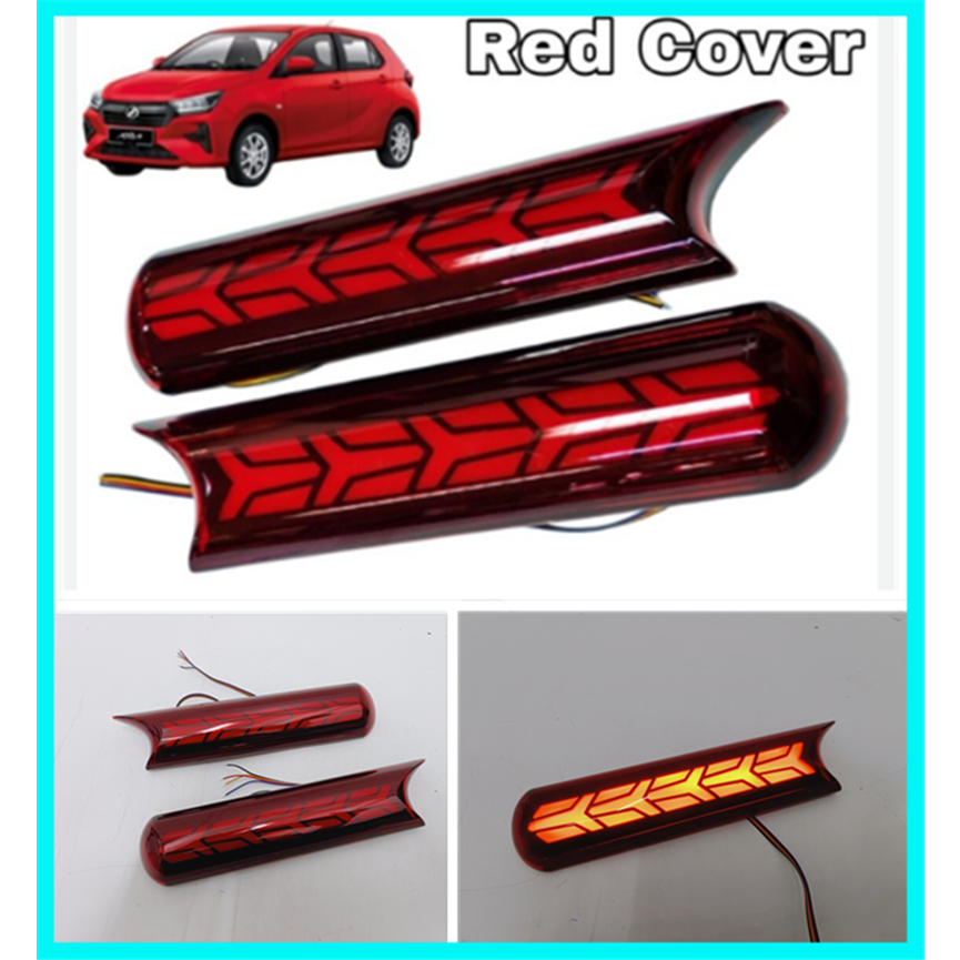 PEROUUA AXIA 2023 3 IN 1 FUNCTION (RED Lens) Rear Bumper LED DRL LIGHT ...