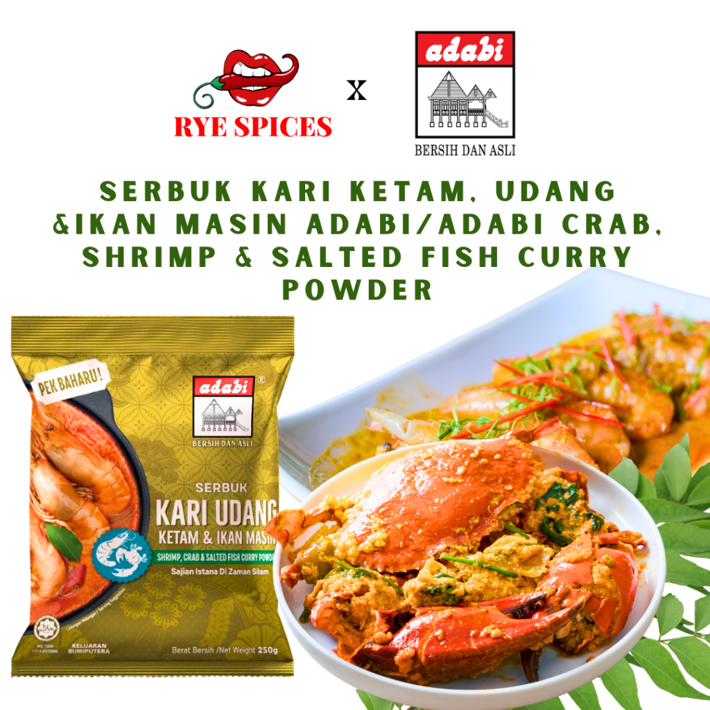 Adabi Crab, Shrimp & Salted Egg Curry Powder/Serbuk Kari Ketam, Udang ...