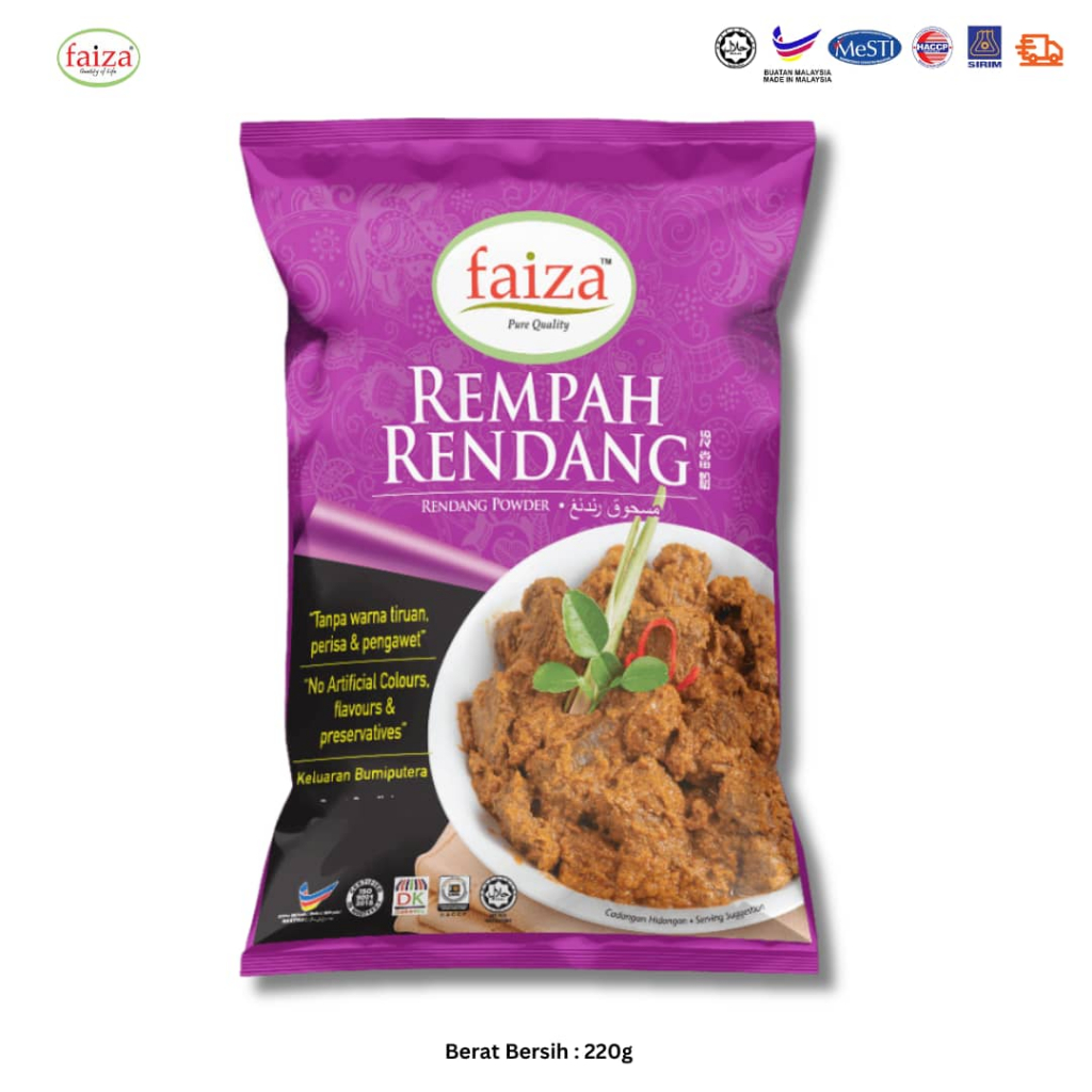 FAIZA's Rempah Rendang (220gm) | Shopee Malaysia