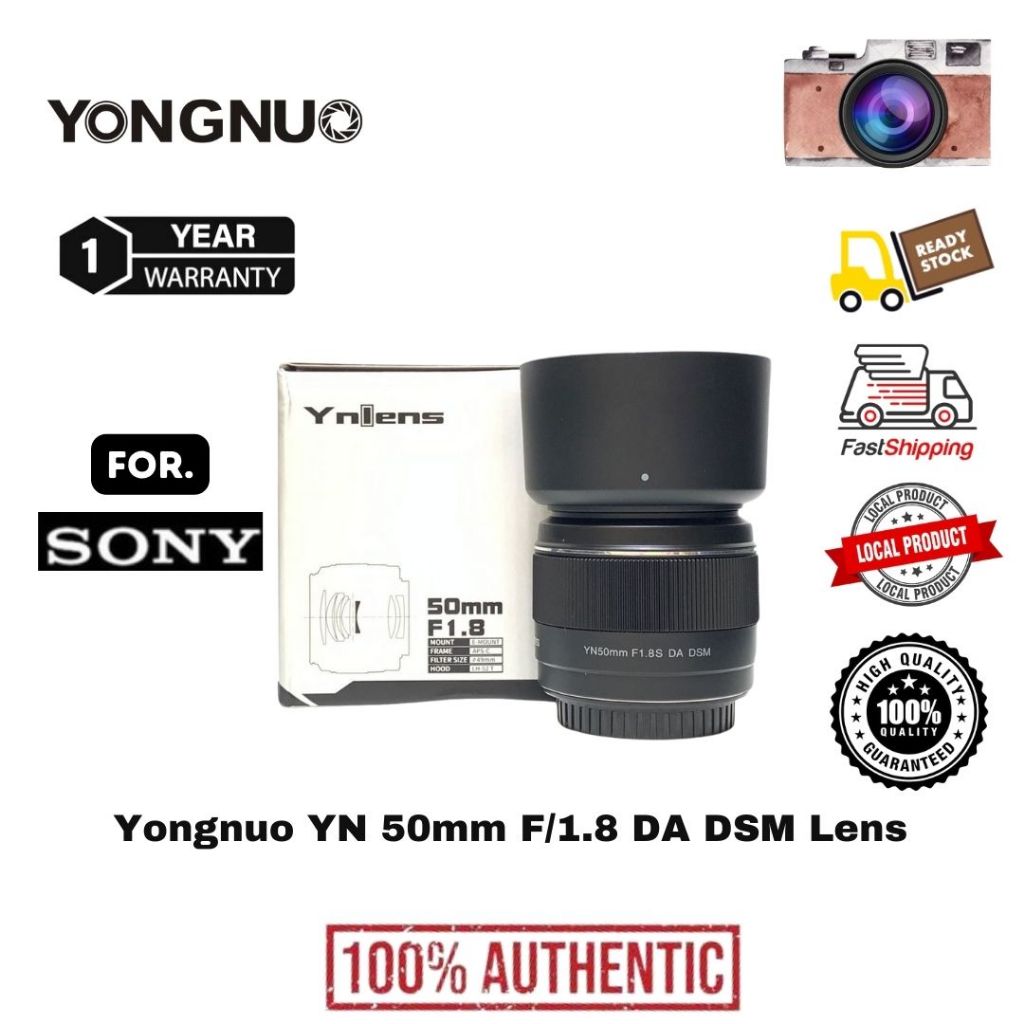 Yongnuo Yn 50mm F1 8 S Da Dsm Yn50mm F1 8 Sony Lens Af Auto Focus For