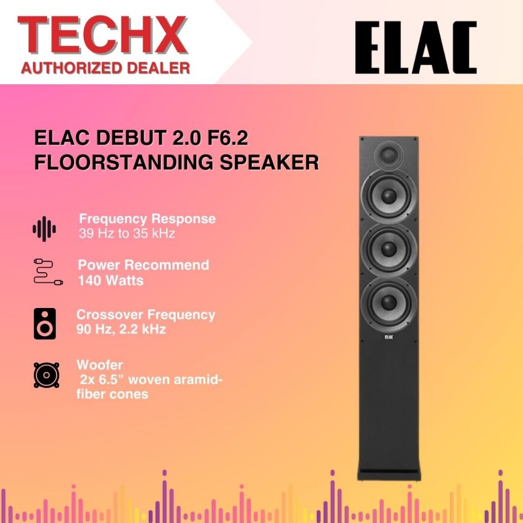 Elac Debut Reference DFR52 Floorstanding Speakers | Shopee Malaysia