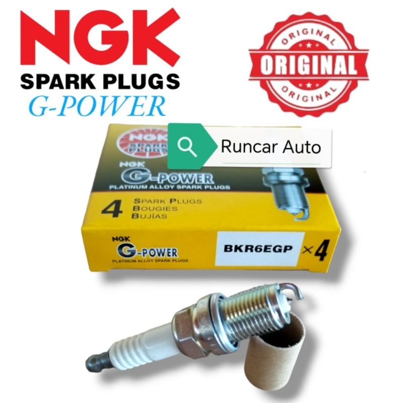 Ngk bkr6egp gpower platinum spark plugs wira 1.6 1.8/waja 1.6 mmc ...