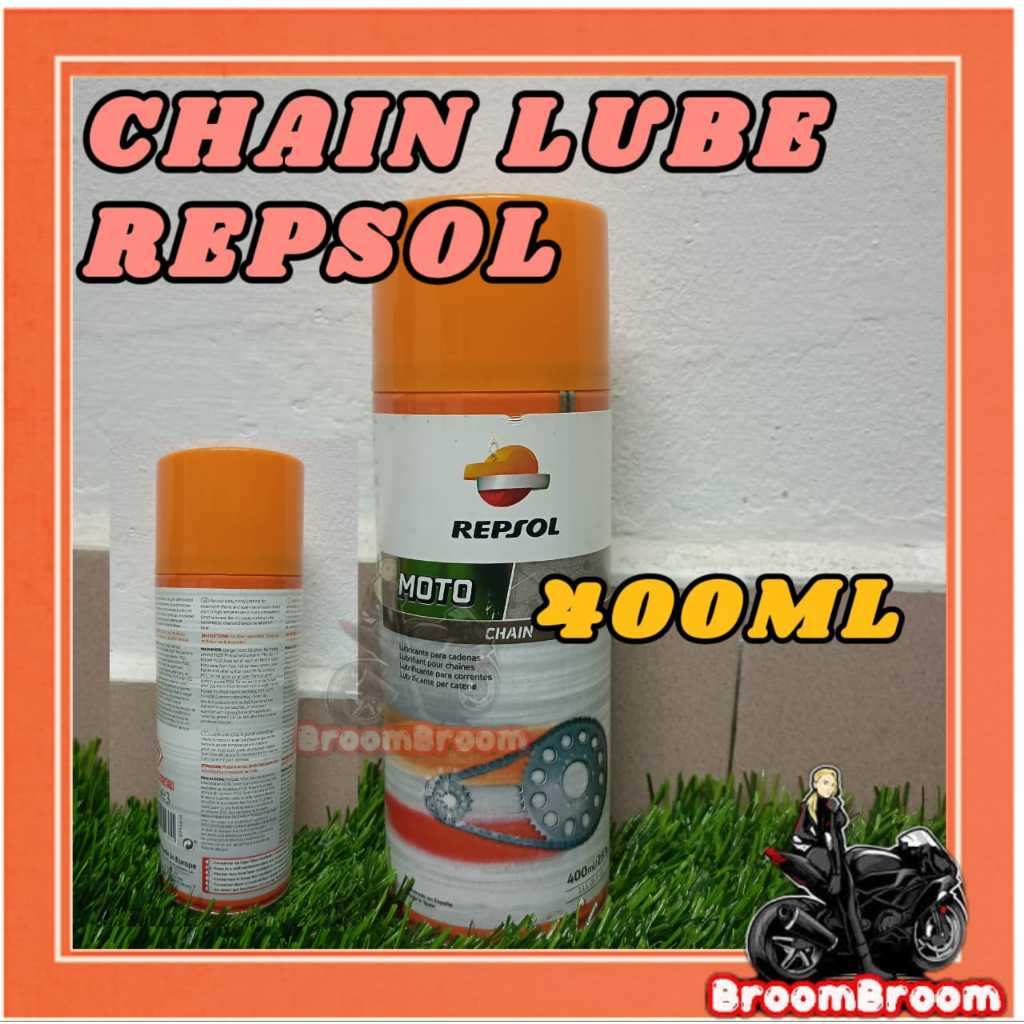 READY STOCK!!! REPSOL Chain Lube Minyak Rantai Pelincir Rantai 400ml ...