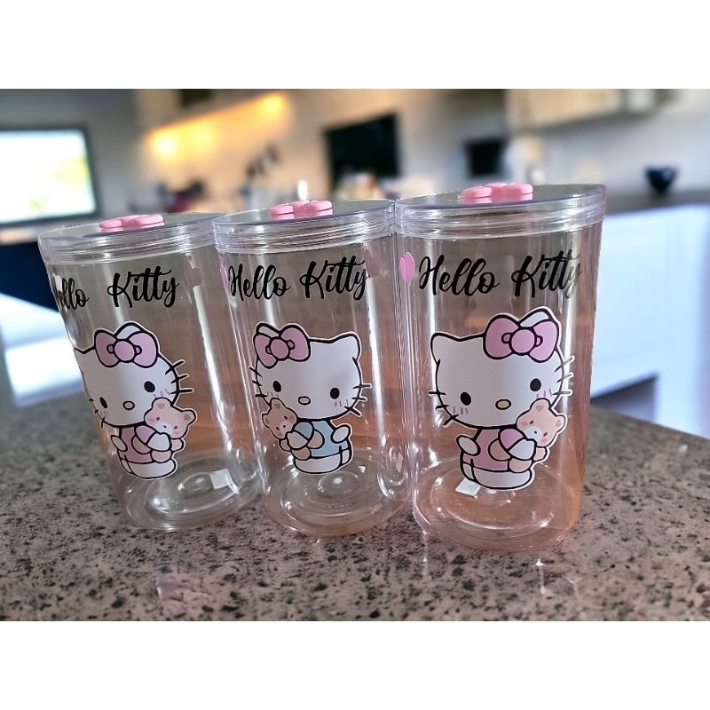 HELLO KITTY OR SET (3PCS)MULTIPURPOSE PLASTIC GLASS CONTAINER | Shopee ...