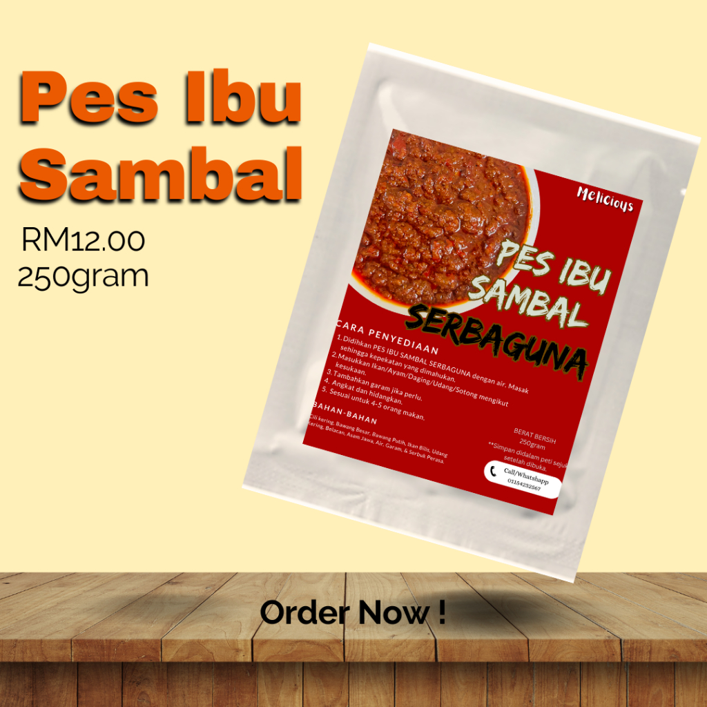 Pes Masakan Ibu Sambal Serbaguna 100 Original Pedas Mudah Sedap Lazat