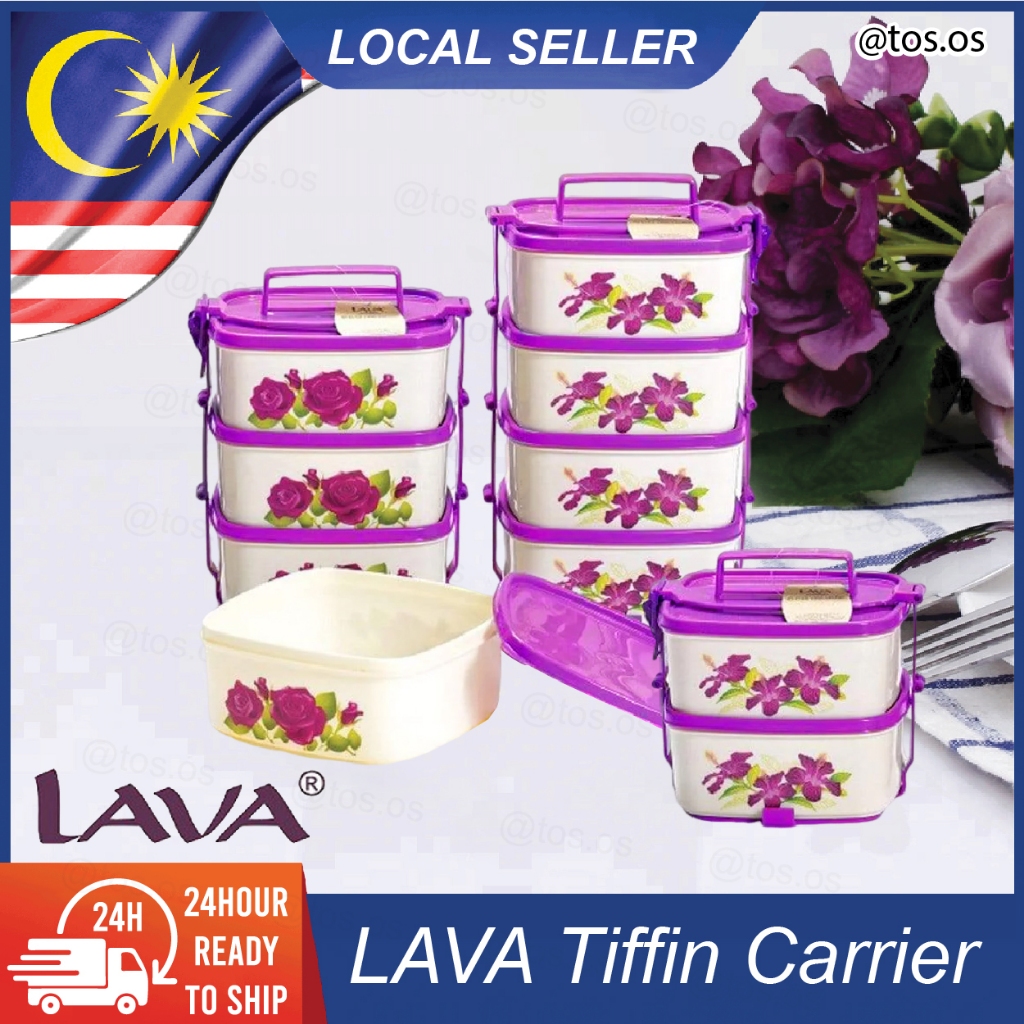 LAVA Tiffin Carrier Air Tight Lunch Box Stackable Food Container ...