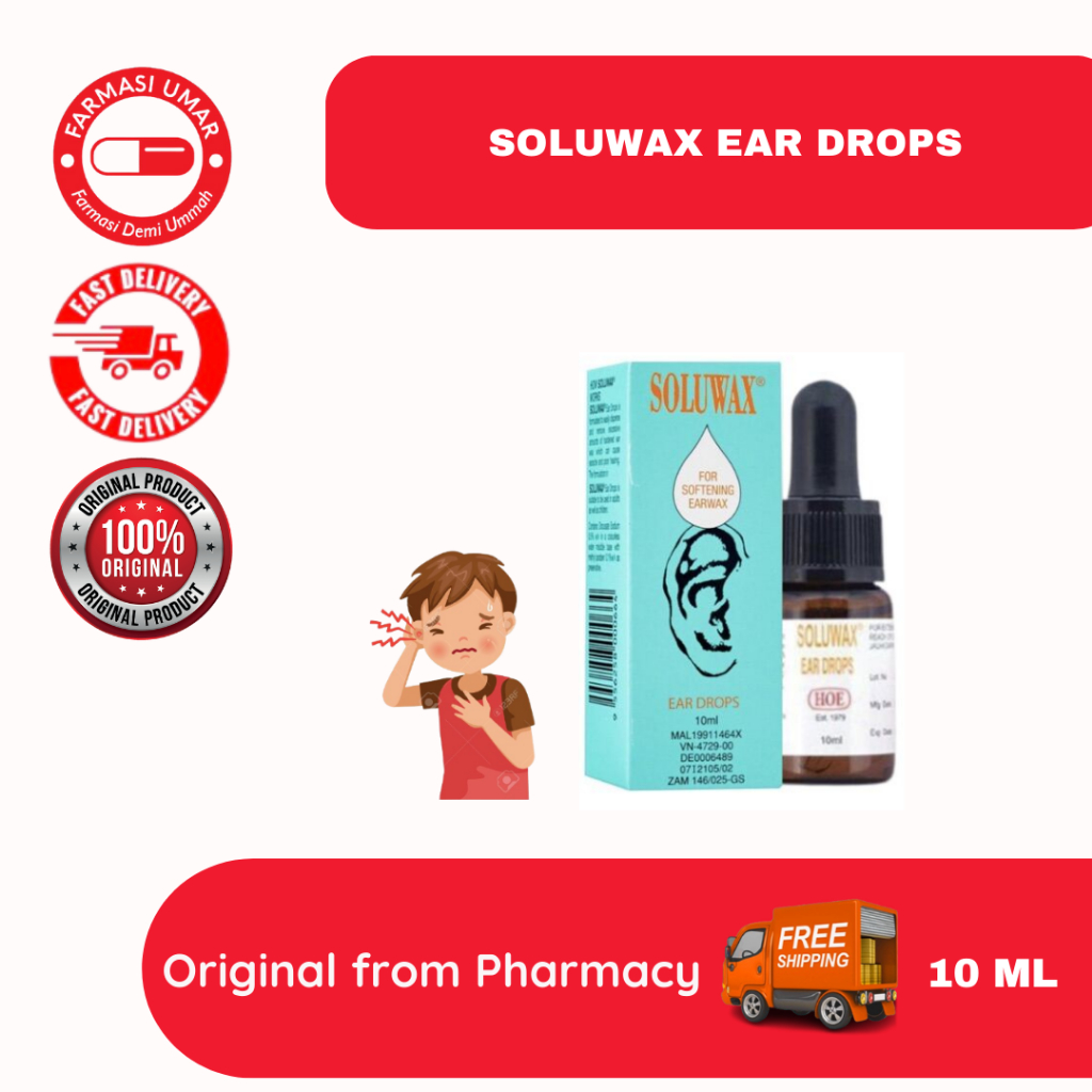 Soluwax Ear Drops 10ml (Dissolves and Clean Ear Wax) Shopee Malaysia