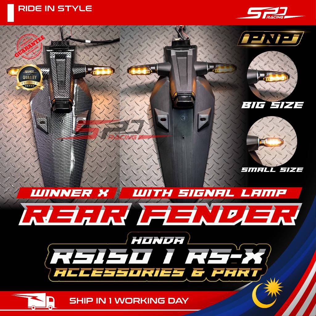 WINNER X Rear Fender With Signal Lamp I Carbon / Matt Black / Various ...