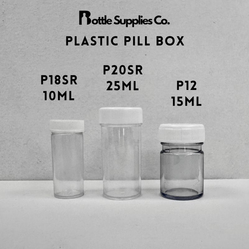 Wholesale Small Plastic Container/ 10ml 15ml 25ml Pill Box/ Transparent ...