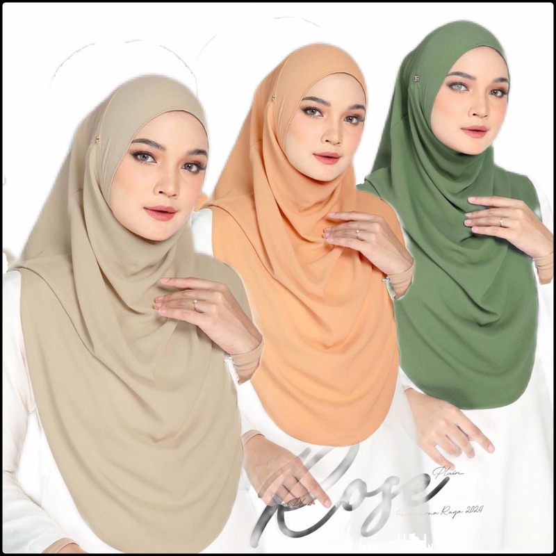 AUTHENTIC Jimmy Scarves : Rose Plain Tudung Sarung Instant Premium ...