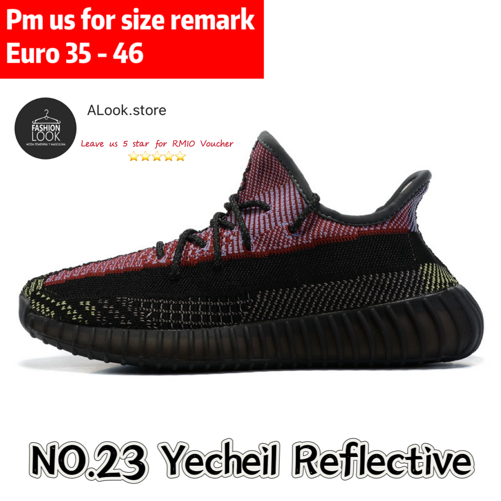 Kasut Unisex Euro 35 46 Yeezy Boost 350 V2 1 1 Hyperspace Premium Breathable Running Shoes Sneaker Shopee Malaysia