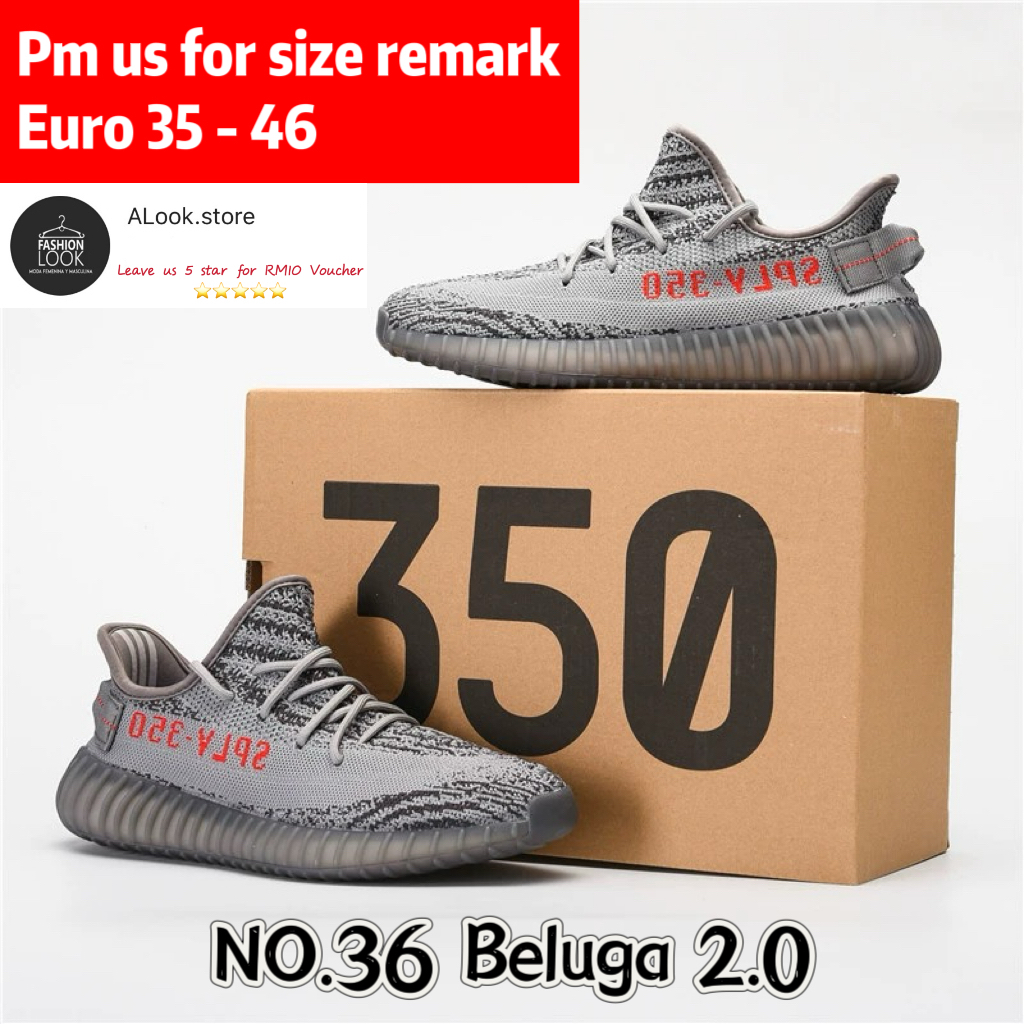 Kasut Unisex Euro 35 46 Yeezy Boost 350 V2 1 1 Hyperspace Premium Breathable Running Shoes Sneaker