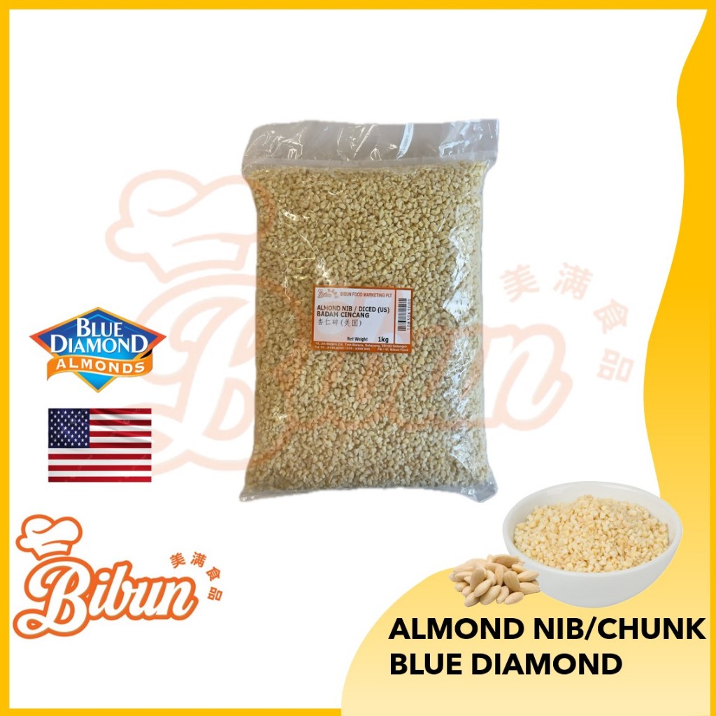 Raw Almond Nib / Almond Diced / Almond Chunk / Badam Cincang from USA ...