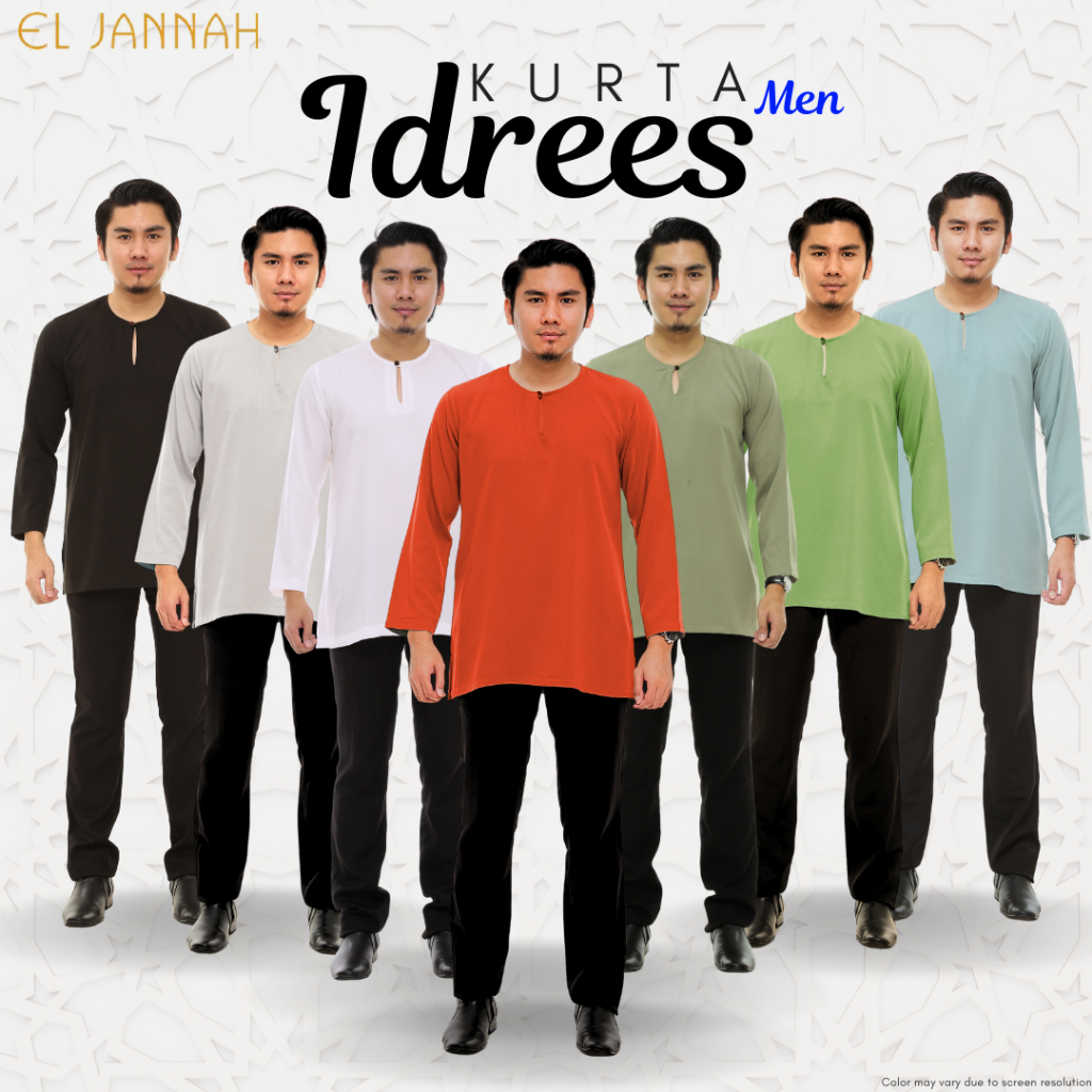 KURTA Teluk Belanga IDREES [READY STOCK] Plus Size Lelaki Men Plain ...