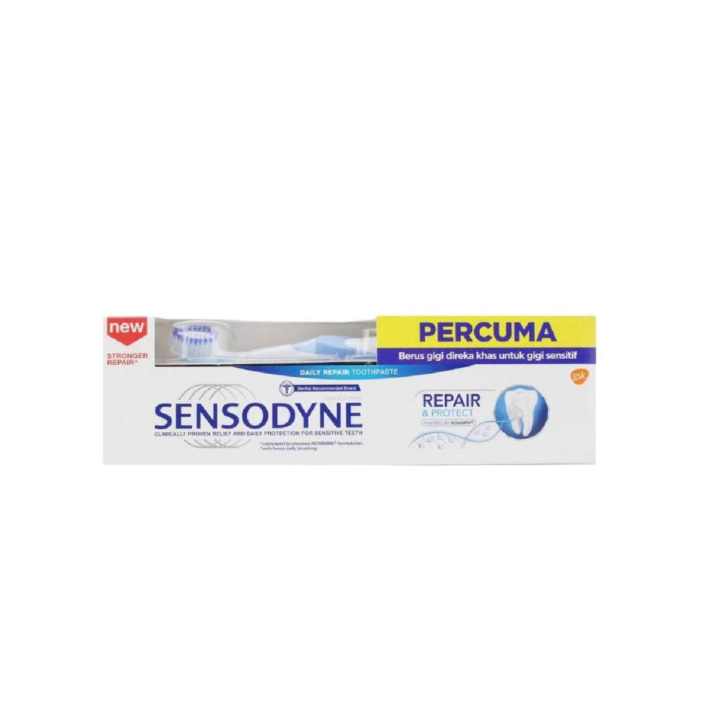 (free Toothbrush)sensodyne Repair & Protect Toothpaste 100g(exp:april 