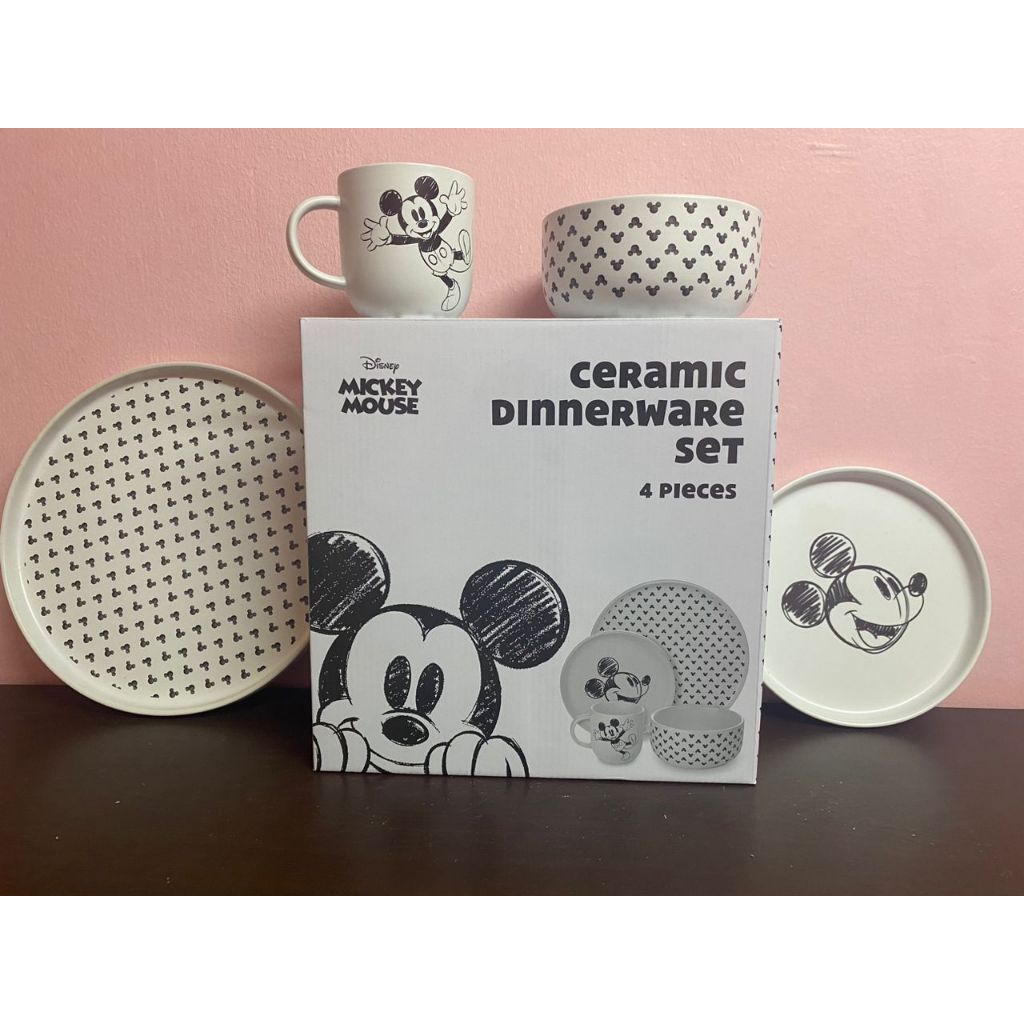 [Stock Clearance] Disney Mickey Mouse Edition Ceramic Dinnerware Set 4 ...