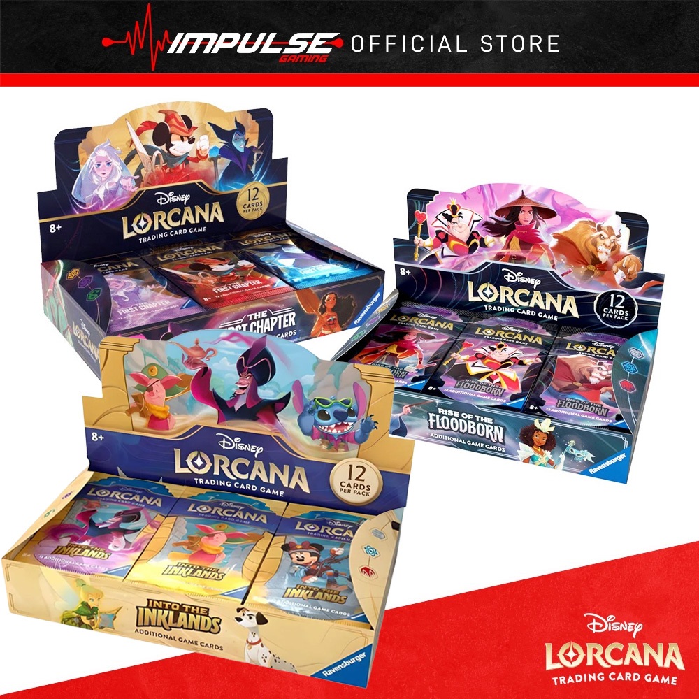 Disney Lorcana TCG Booster Box - Chapter 1 / Chapter 2: Rise of the  Floodborn / Chapter 3: Into The Inklands | Shopee Malaysia