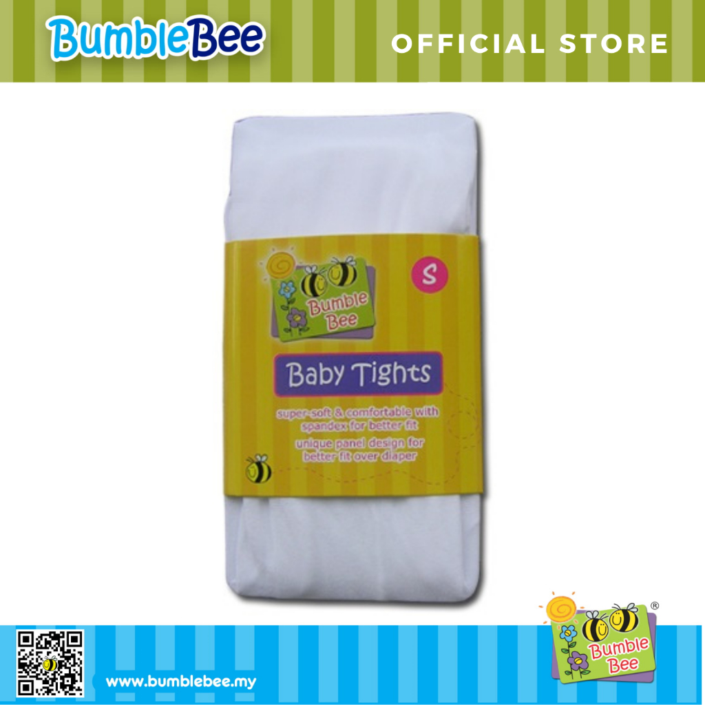 Bumble Bee Baby Tights Plain (White) | Shopee Malaysia