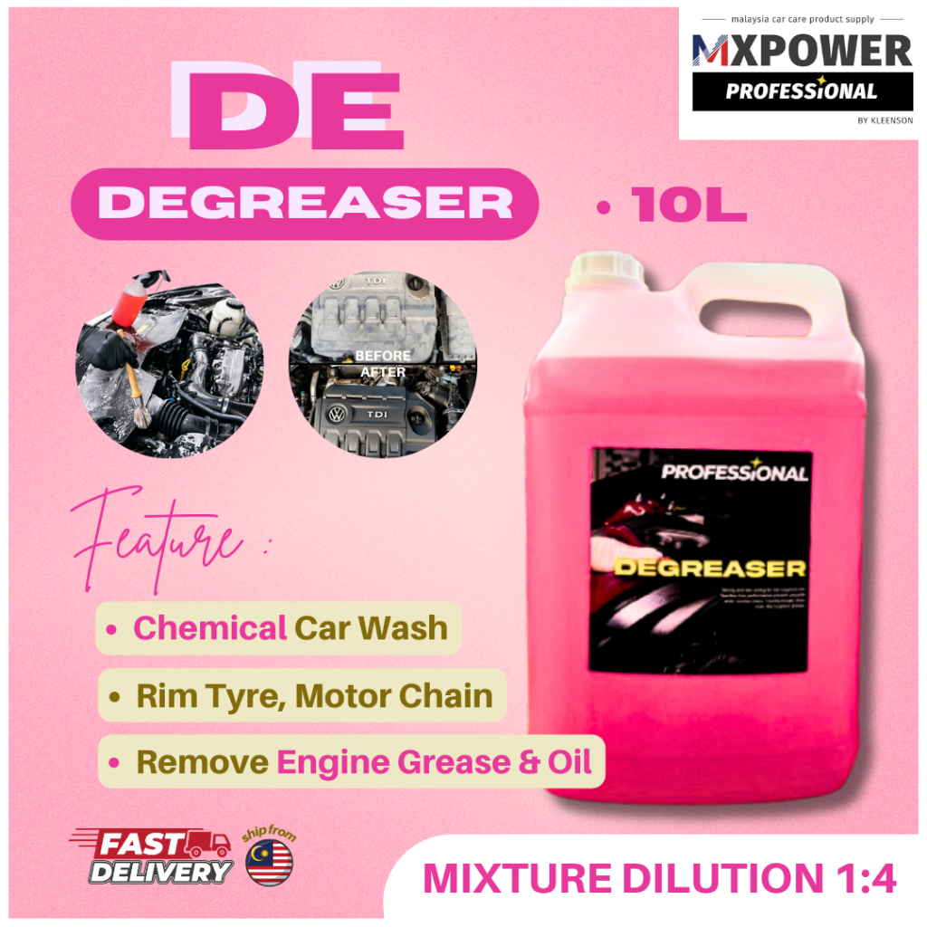 PROFESSIONAL Engine Degreaser (10Litre) / Pink Degreaser / Remove
